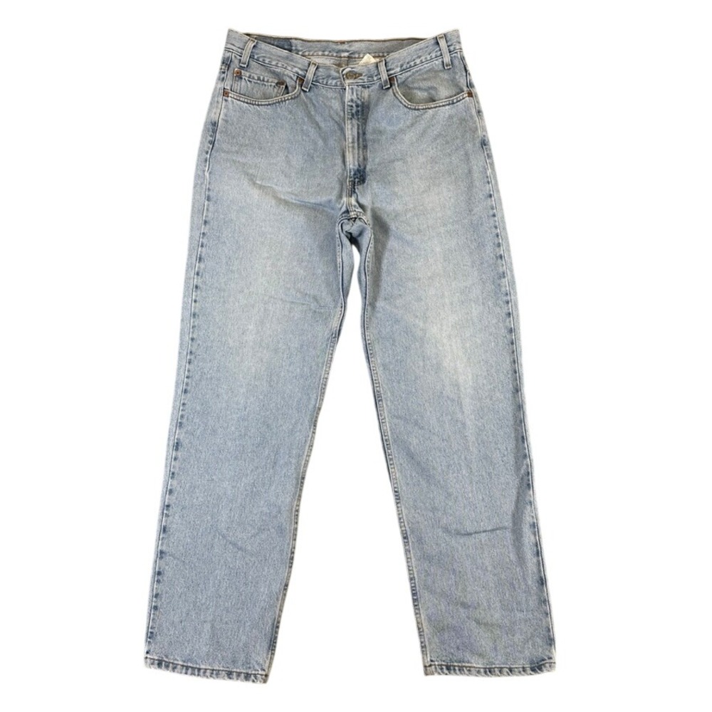 Levis 550 Relaxed Fit Light Wash Denim Jeans Mens Blue 35x31 Tapered Leg